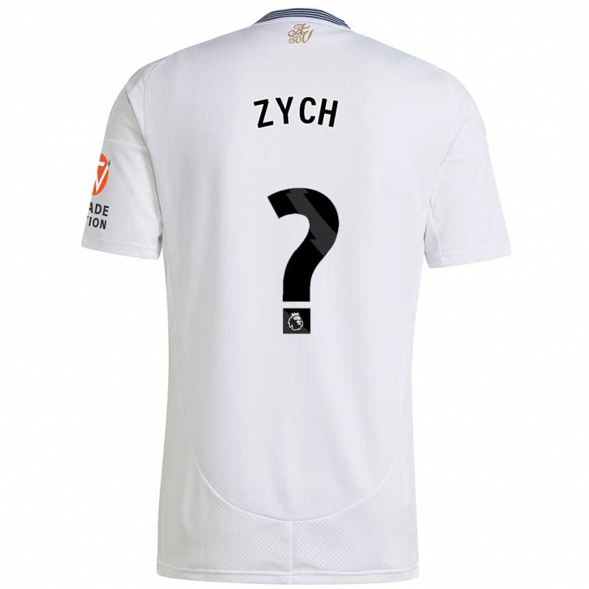 Kids Football Oliwier Zych #0 White Away Jersey 2024/25 T-Shirt