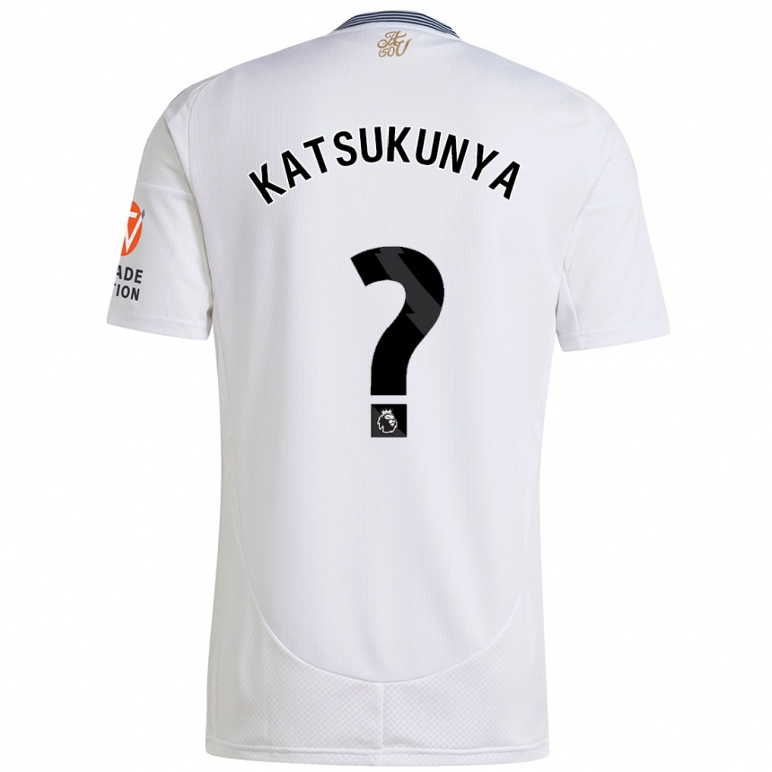 Kids Football Thierry Katsukunya #0 White Away Jersey 2024/25 T-Shirt