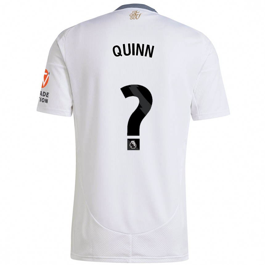 Kids Football Keilan Quinn #0 White Away Jersey 2024/25 T-Shirt