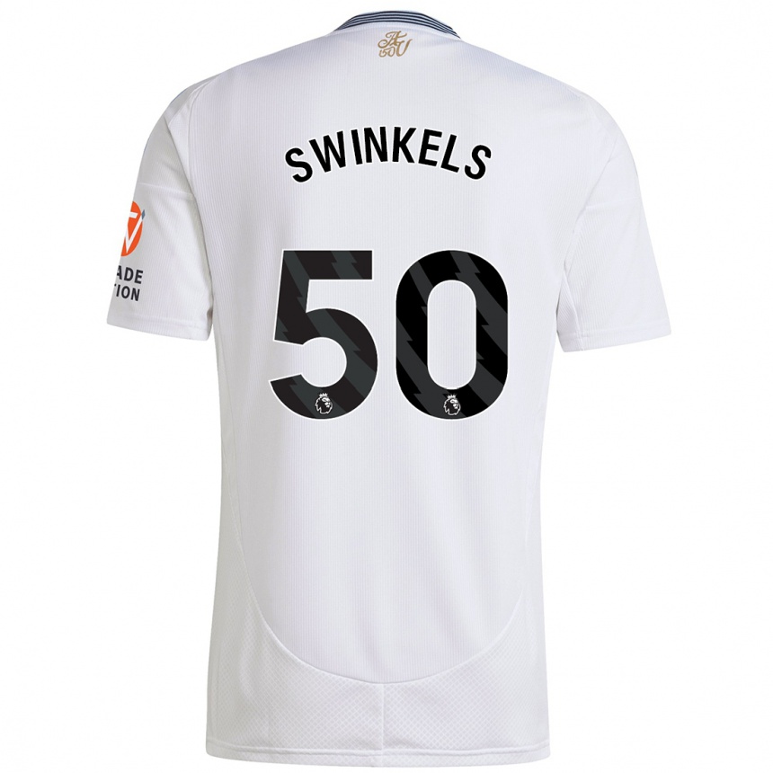 Kids Football Sil Swinkels #50 White Away Jersey 2024/25 T-Shirt