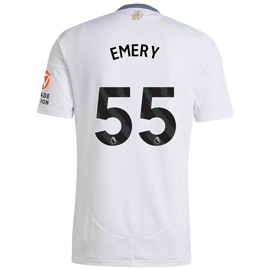 Kids Football Lander Emery #55 White Away Jersey 2024/25 T-Shirt