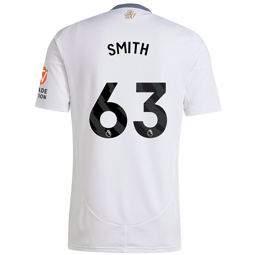 Kids Football Kerr Smith #63 White Away Jersey 2024/25 T-Shirt