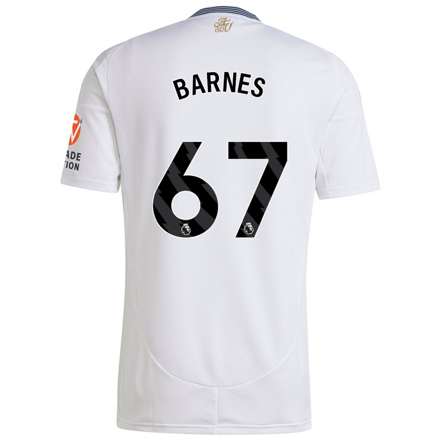 Kids Football Mikell Barnes #67 White Away Jersey 2024/25 T-Shirt