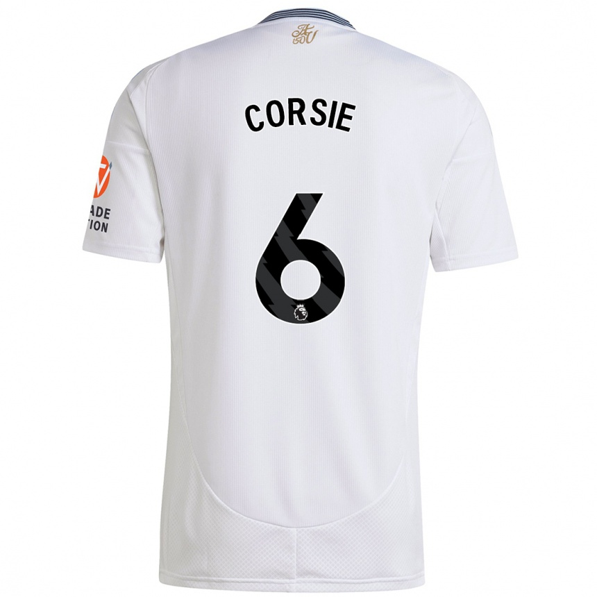 Kids Football Rachel Corsie #6 White Away Jersey 2024/25 T-Shirt