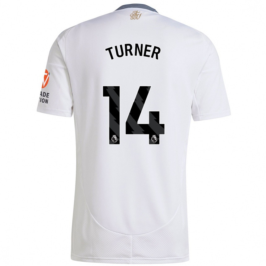 Kids Football Danielle Turner #14 White Away Jersey 2024/25 T-Shirt