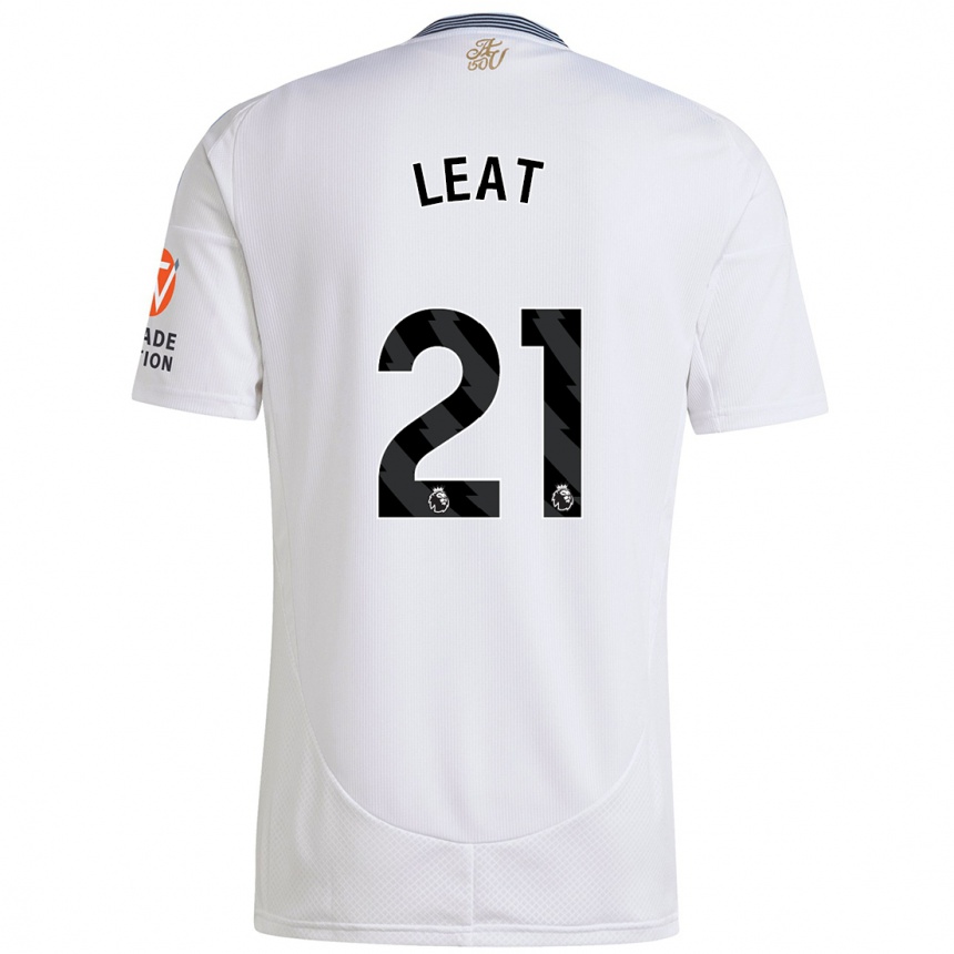 Kids Football Anna Leat #21 White Away Jersey 2024/25 T-Shirt