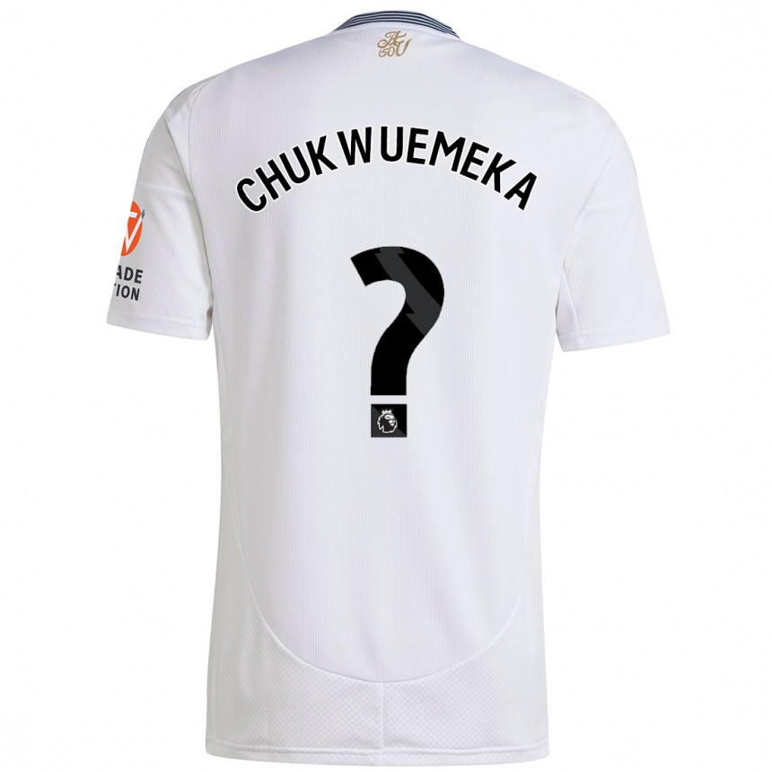 Kids Football Caleb Chukwuemeka #0 White Away Jersey 2024/25 T-Shirt