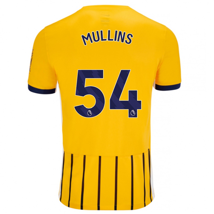 Kids Football Jamie Mullins #54 Gold Blue Pinstripes Away Jersey 2024/25 T-Shirt