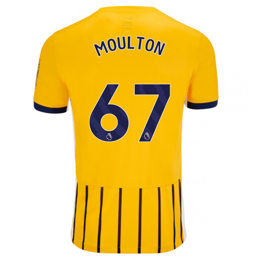 Kids Football Remeiro Moulton #67 Gold Blue Pinstripes Away Jersey 2024/25 T-Shirt