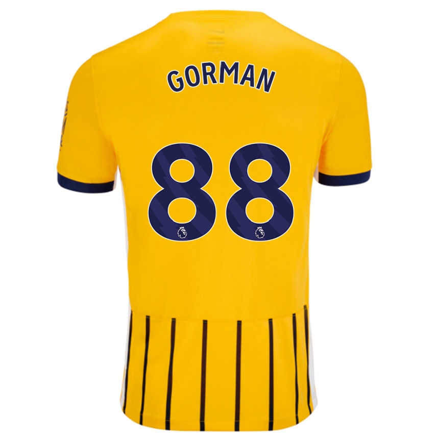 Kids Football Ronnie Gorman #88 Gold Blue Pinstripes Away Jersey 2024/25 T-Shirt