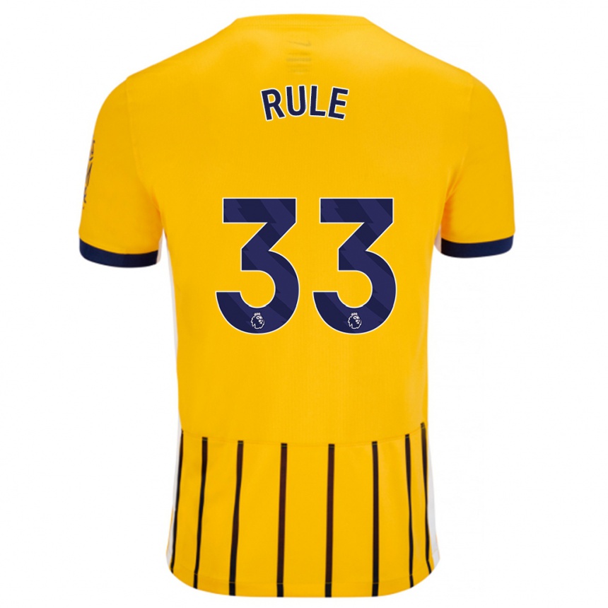 Kids Football Charlize Jayde Rule #33 Gold Blue Pinstripes Away Jersey 2024/25 T-Shirt