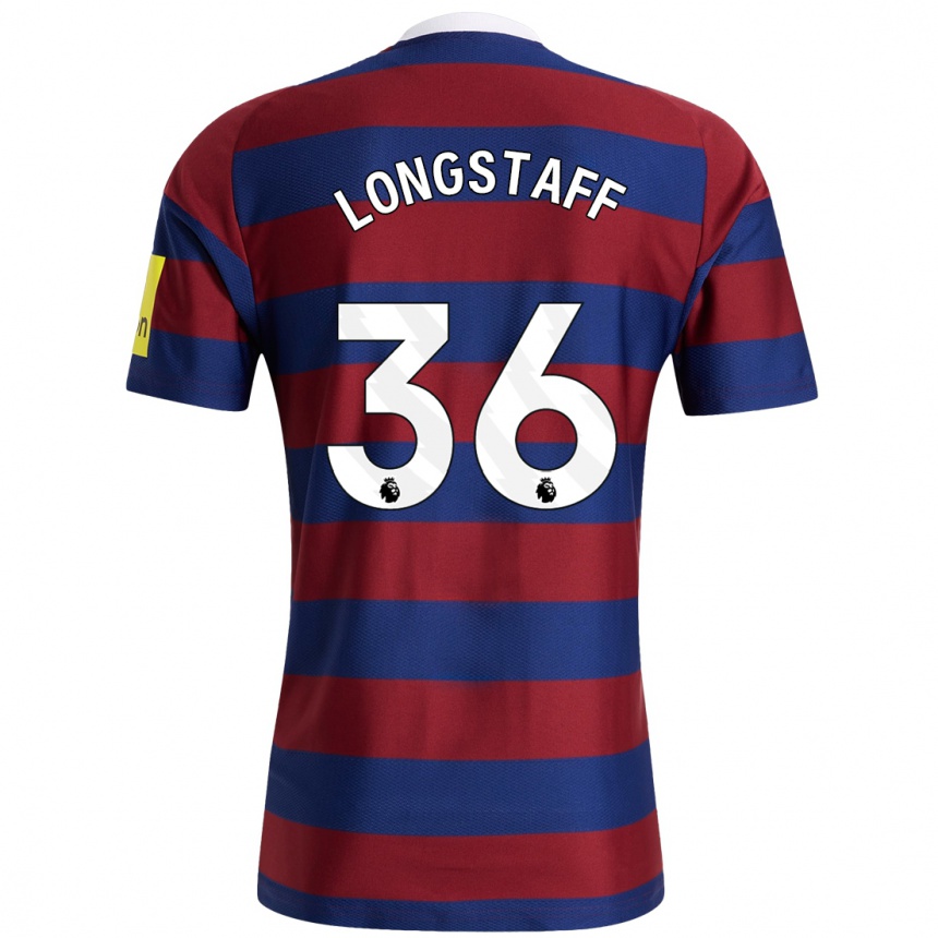 Kids Football Sean Longstaff #36 Burgundy Navy Blue Away Jersey 2024/25 T-Shirt