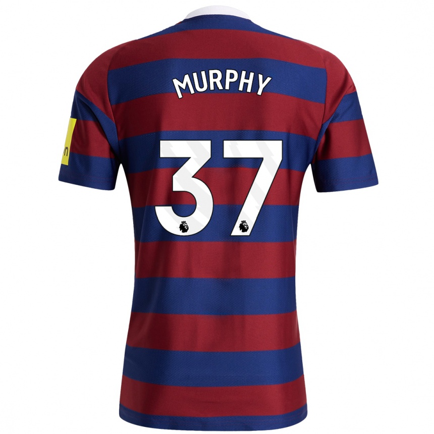 Kids Football Alex Murphy #37 Burgundy Navy Blue Away Jersey 2024/25 T-Shirt