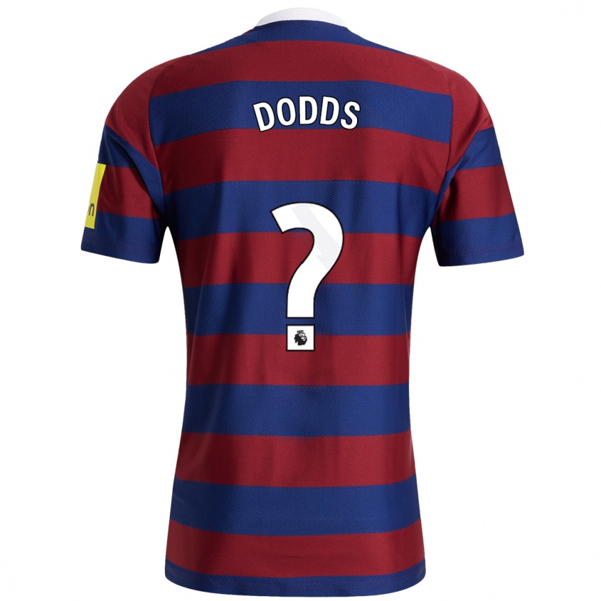 Kids Football Archie Dodds #0 Burgundy Navy Blue Away Jersey 2024/25 T-Shirt