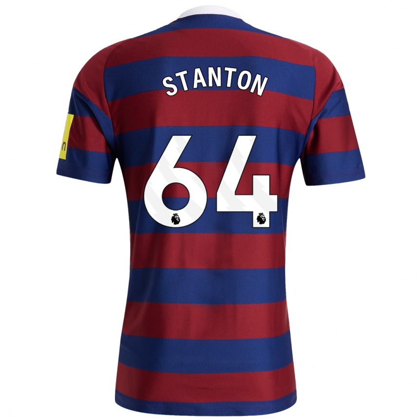 Kids Football Ellis Stanton #64 Burgundy Navy Blue Away Jersey 2024/25 T-Shirt