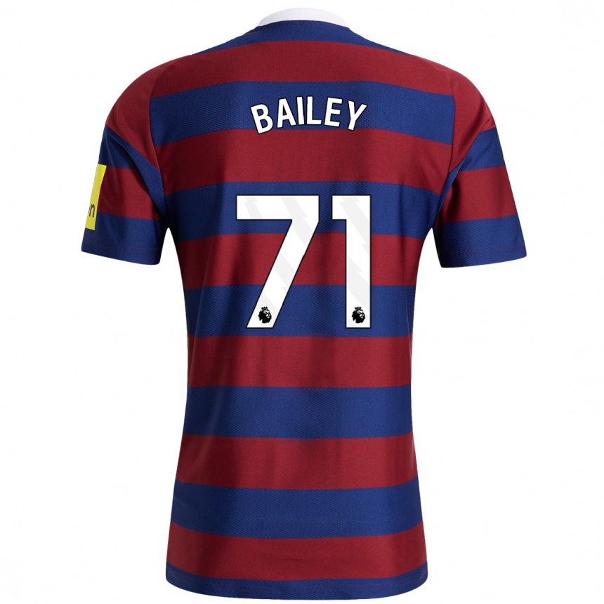 Kids Football Scott Bailey #71 Burgundy Navy Blue Away Jersey 2024/25 T-Shirt