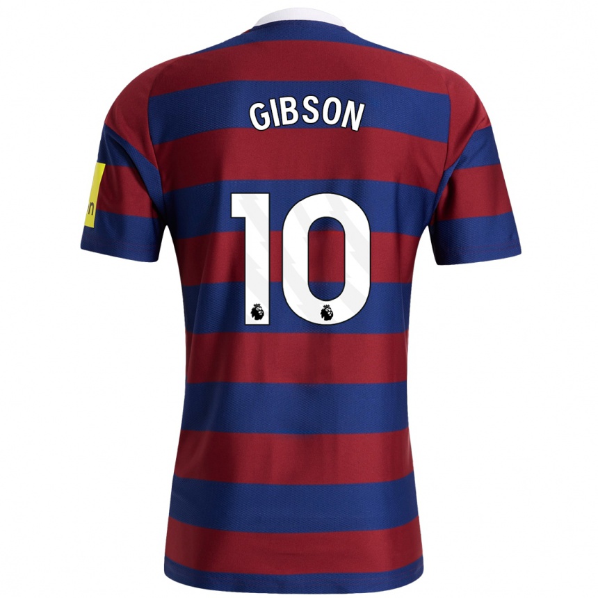 Kids Football Georgia Gibson #10 Burgundy Navy Blue Away Jersey 2024/25 T-Shirt