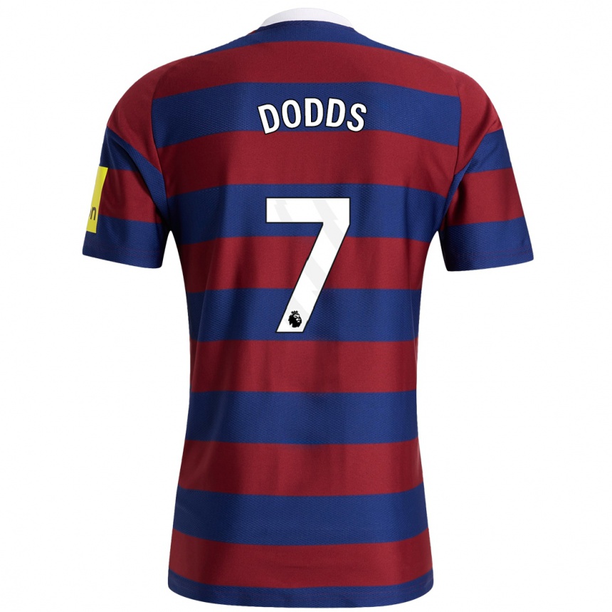 Kids Football Tyler Dodds #7 Burgundy Navy Blue Away Jersey 2024/25 T-Shirt