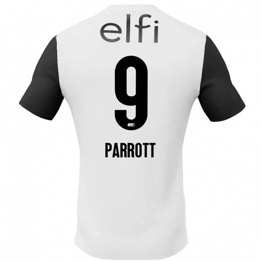 Kids Football Troy Parrott #9 White Black Away Jersey 2024/25 T-Shirt