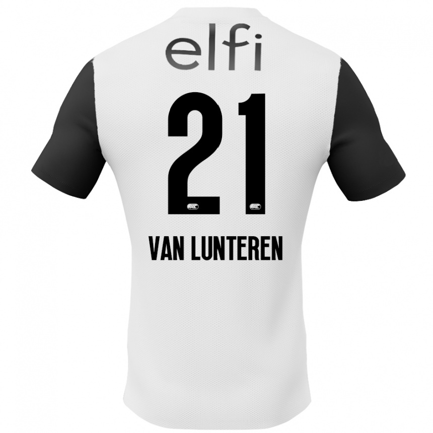 Kids Football Desiree Van Lunteren #21 White Black Away Jersey 2024/25 T-Shirt