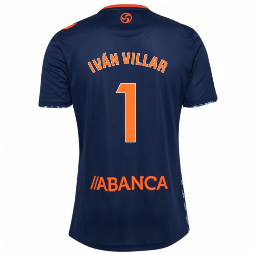 Kids Football Iván Villar #1 Navy Blue Away Jersey 2024/25 T-Shirt