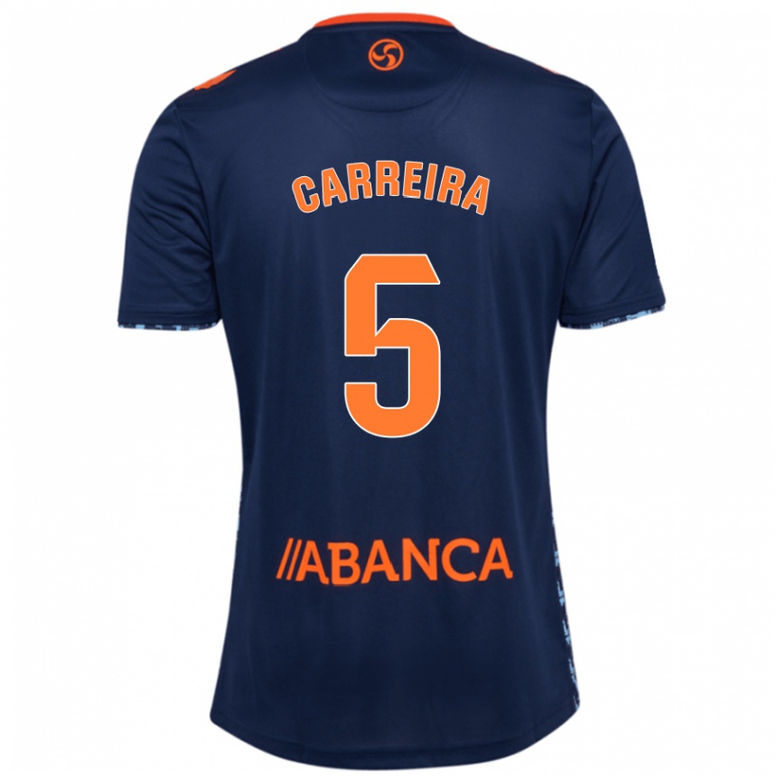 Kids Football Sergio Carreira #5 Navy Blue Away Jersey 2024/25 T-Shirt