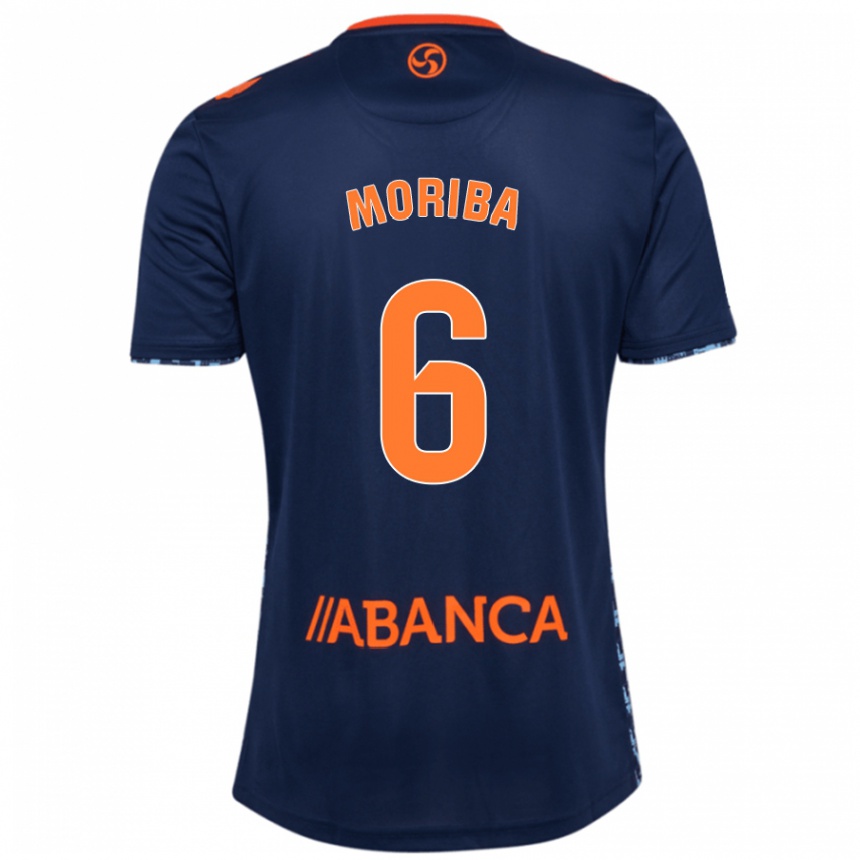 Kids Football Ilaix Moriba #6 Navy Blue Away Jersey 2024/25 T-Shirt