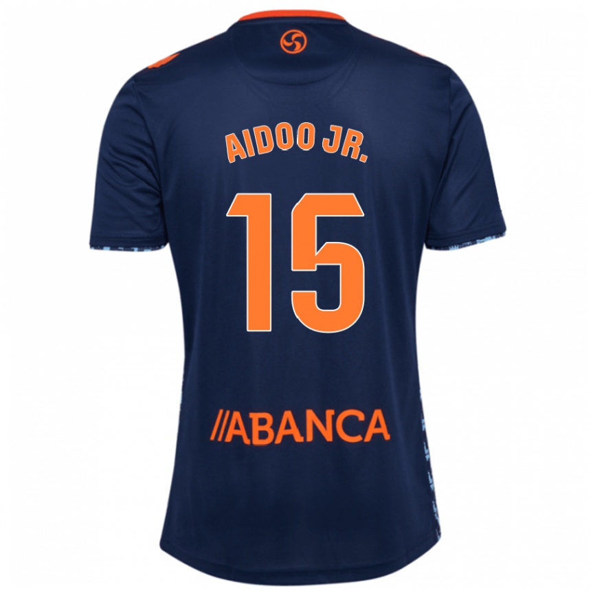 Kids Football Joseph Aidoo #15 Navy Blue Away Jersey 2024/25 T-Shirt