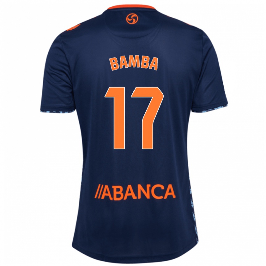 Kids Football Jonathan Bamba #17 Navy Blue Away Jersey 2024/25 T-Shirt