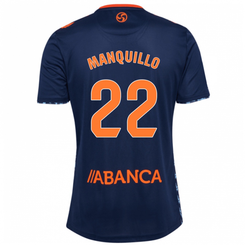 Kids Football Javier Manquillo #22 Navy Blue Away Jersey 2024/25 T-Shirt