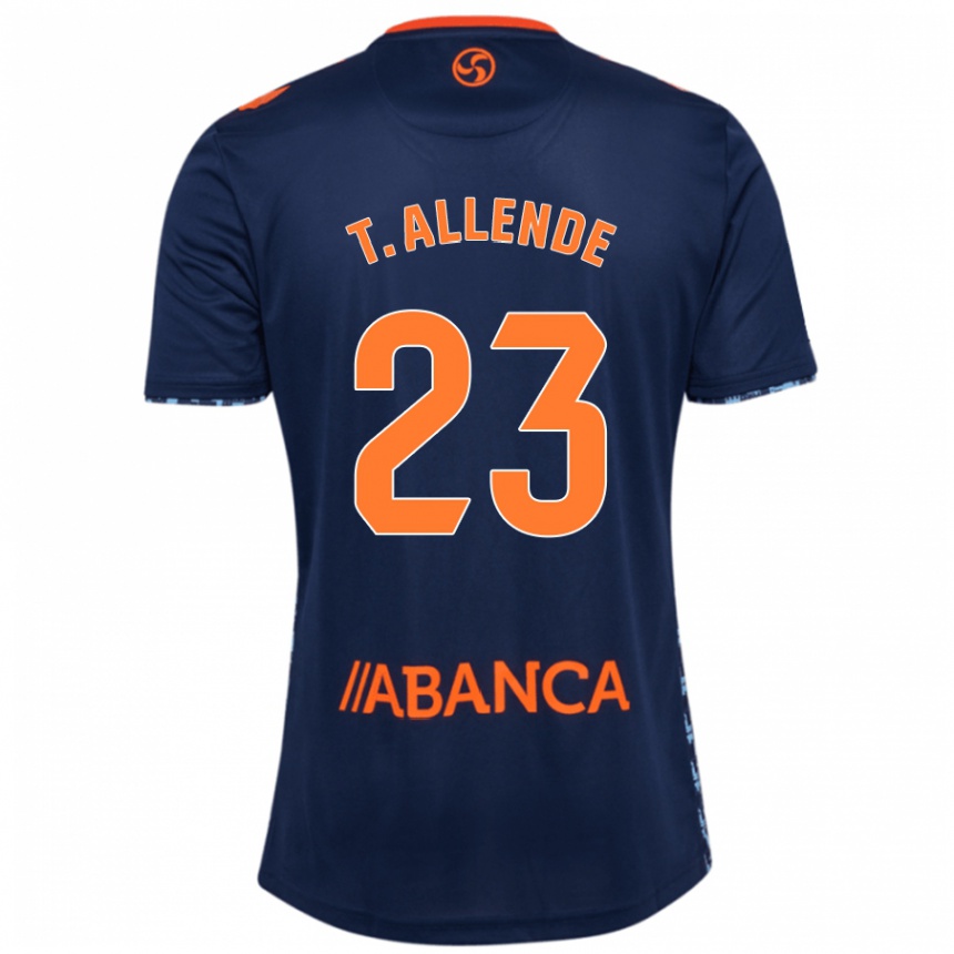 Kids Football Tadeo Allende #23 Navy Blue Away Jersey 2024/25 T-Shirt