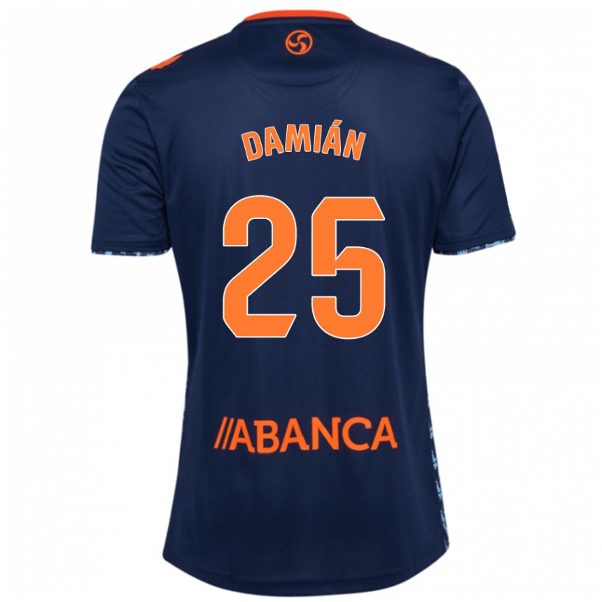 Kids Football Damián Rodríguez #25 Navy Blue Away Jersey 2024/25 T-Shirt