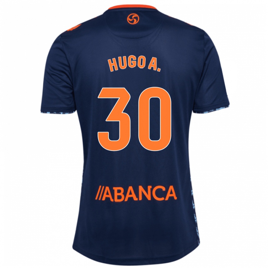 Kids Football Hugo Álvarez #30 Navy Blue Away Jersey 2024/25 T-Shirt