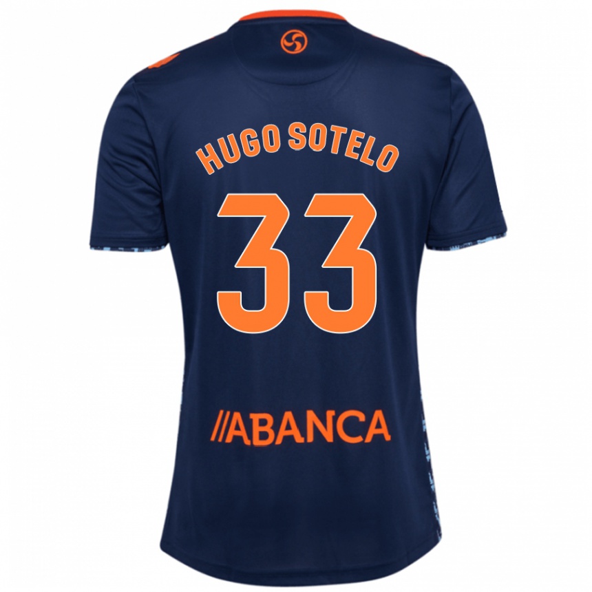 Kids Football Hugo Sotelo #33 Navy Blue Away Jersey 2024/25 T-Shirt