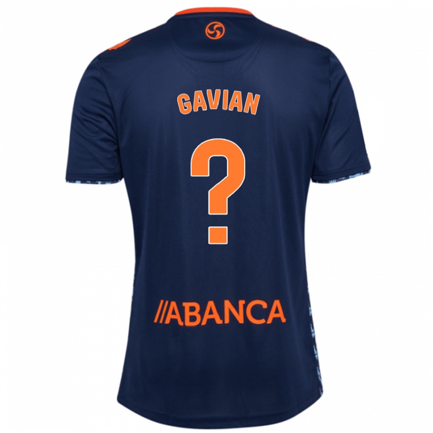 Kids Football Pablo Gavian #0 Navy Blue Away Jersey 2024/25 T-Shirt