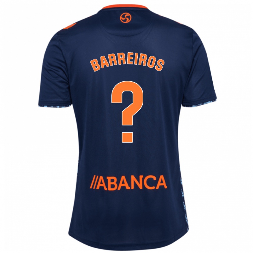 Kids Football Iago Barreiros #0 Navy Blue Away Jersey 2024/25 T-Shirt