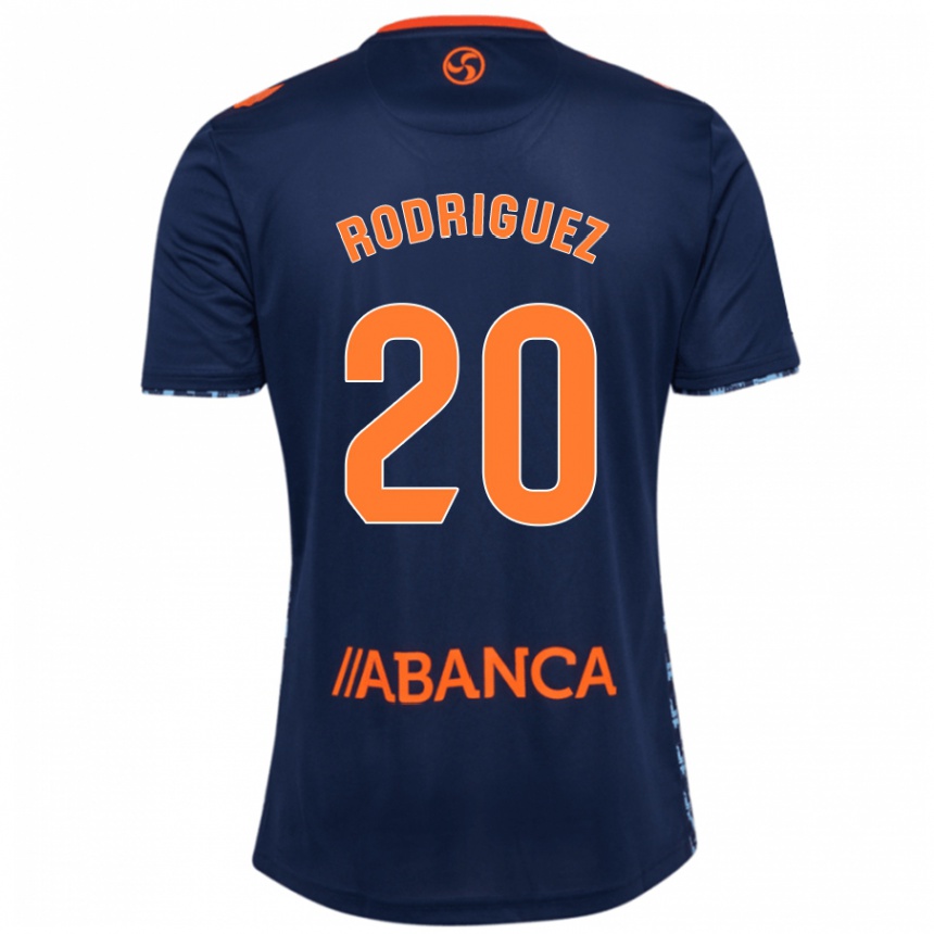 Kids Football Javi Rodríguez #20 Navy Blue Away Jersey 2024/25 T-Shirt