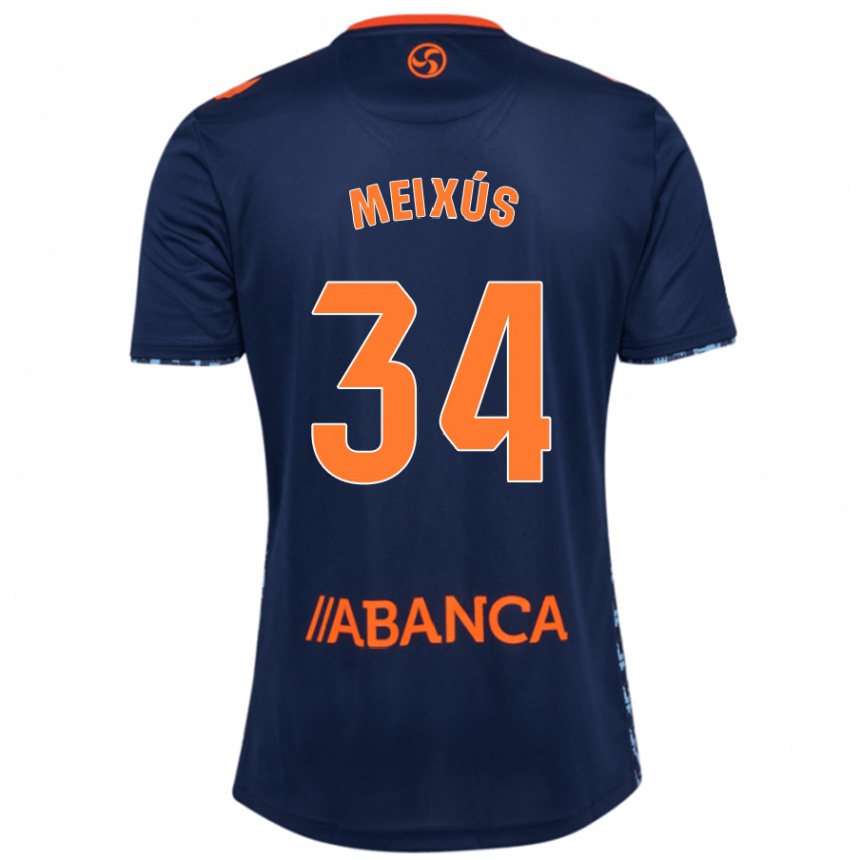 Kids Football Pablo Meixús #34 Navy Blue Away Jersey 2024/25 T-Shirt