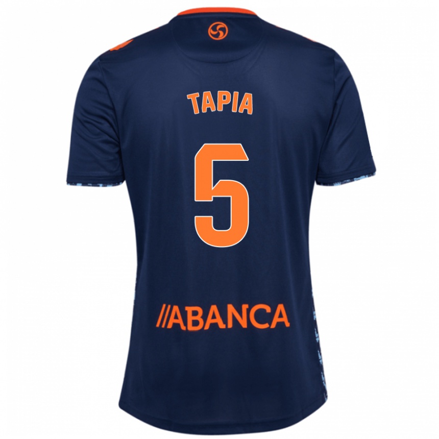 Kids Football Renato Tapia #5 Navy Blue Away Jersey 2024/25 T-Shirt