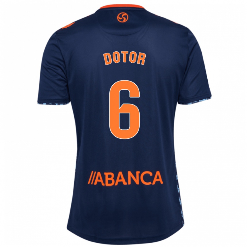 Kids Football Carlos Dotor #6 Navy Blue Away Jersey 2024/25 T-Shirt