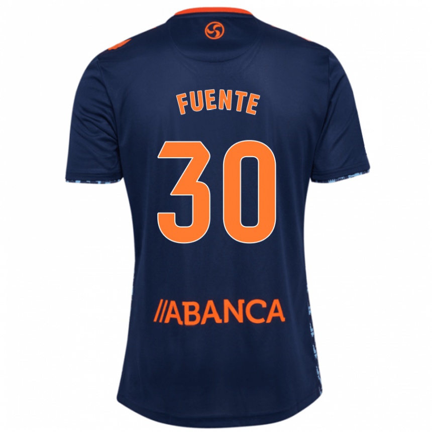 Kids Football Mario Fuente #30 Navy Blue Away Jersey 2024/25 T-Shirt