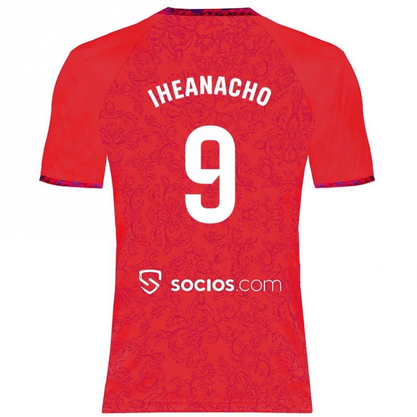 Kids Football Kelechi Iheanacho #9 Red Away Jersey 2024/25 T-Shirt