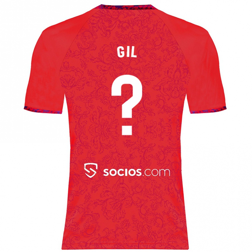 Kids Football Dani Gil #0 Red Away Jersey 2024/25 T-Shirt