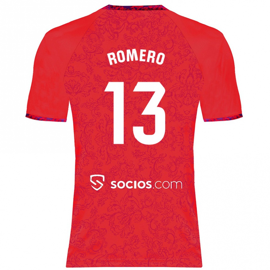 Kids Football Rafael Romero #13 Red Away Jersey 2024/25 T-Shirt