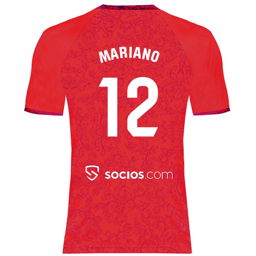 Kids Football Mariano Diaz #12 Red Away Jersey 2024/25 T-Shirt