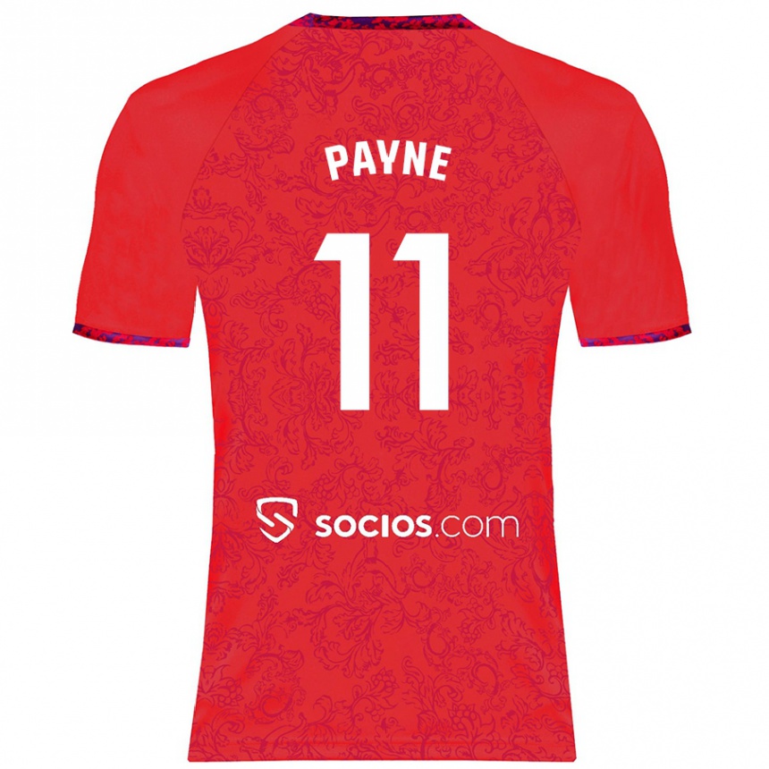 Kids Football Antionette Oyedupe Toni Payne #11 Red Away Jersey 2024/25 T-Shirt