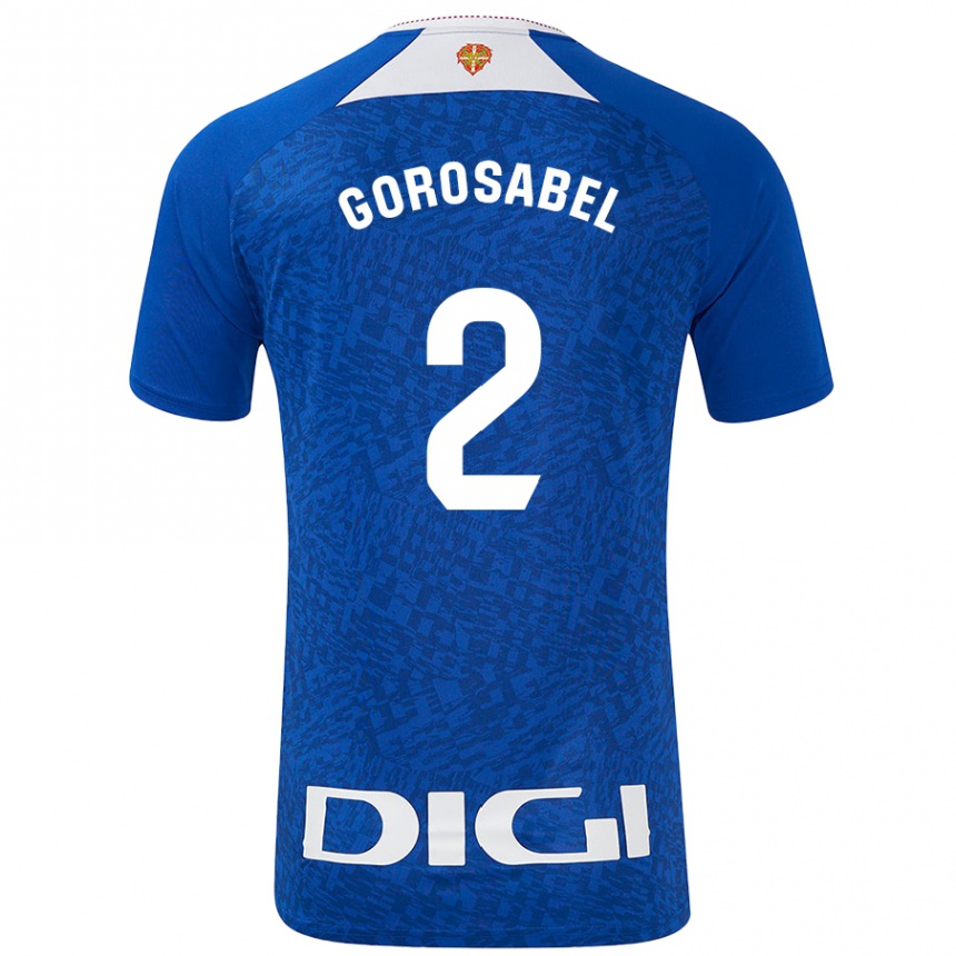 Kids Football Andoni Gorosabel #2 Royal Blue Away Jersey 2024/25 T-Shirt