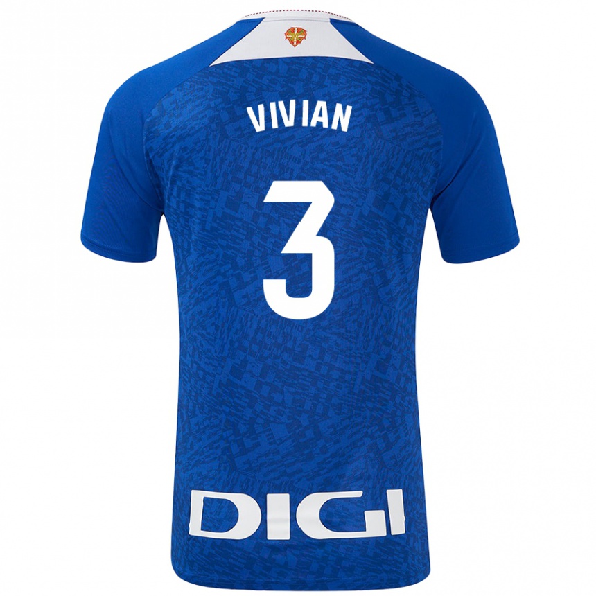 Kids Football Dani Vivian #3 Royal Blue Away Jersey 2024/25 T-Shirt