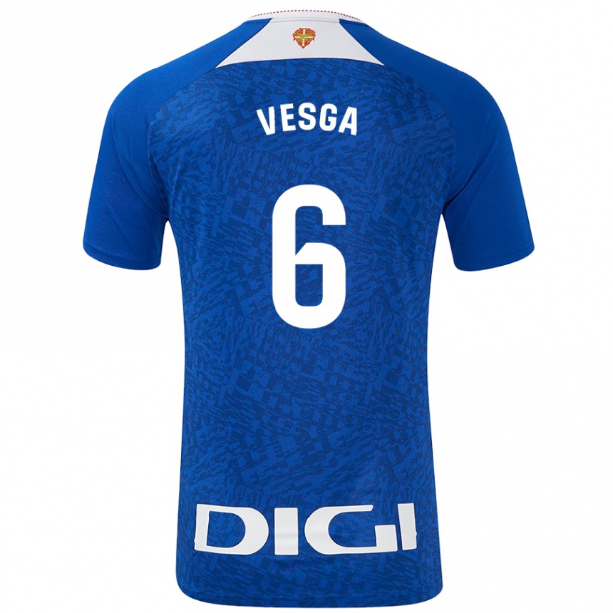 Kids Football Mikel Vesga #6 Royal Blue Away Jersey 2024/25 T-Shirt