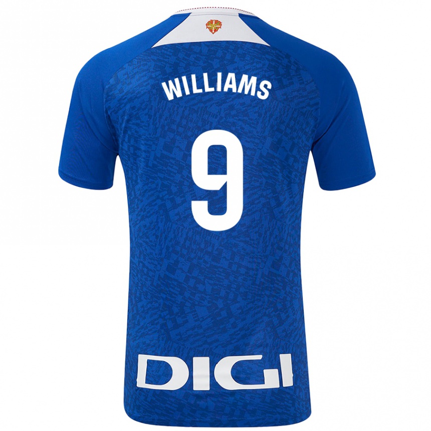 Kids Football Iñaki Williams #9 Royal Blue Away Jersey 2024/25 T-Shirt